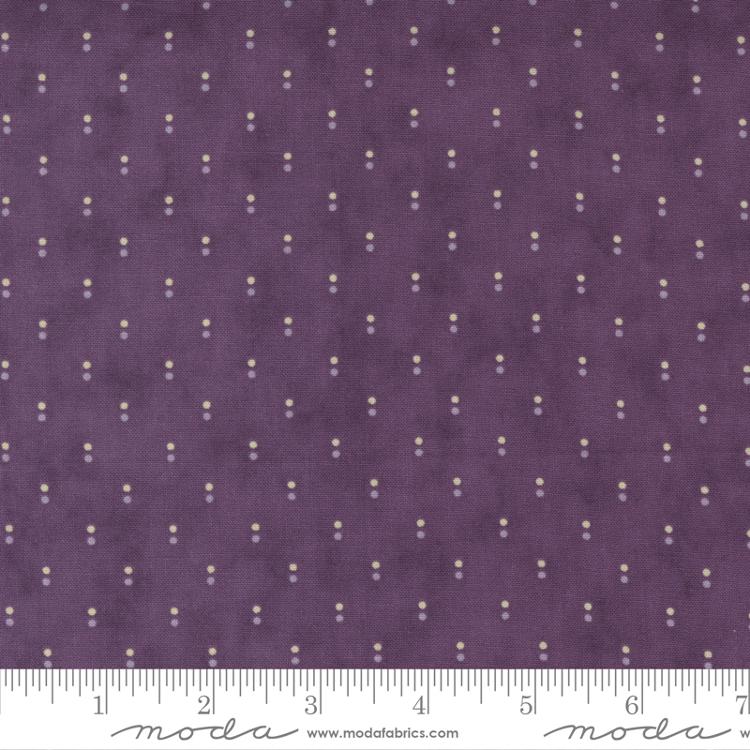 Iris Ivy Lilac - Double Dot Dots - Quilt Fabric, zoomed in. Select this picture to zoom back out.