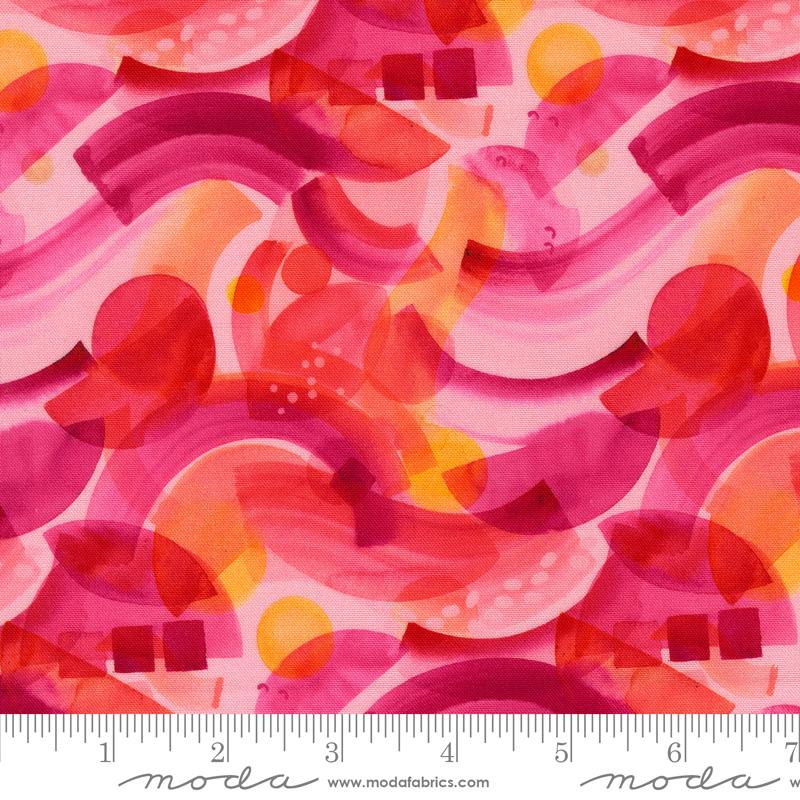 Playgrounds Abstract - Pink - Quilt Fabric