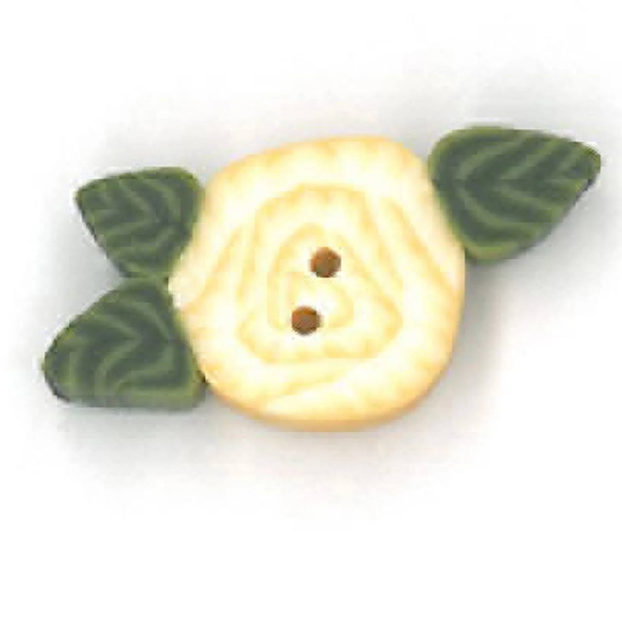 Tiny White Rose - Button