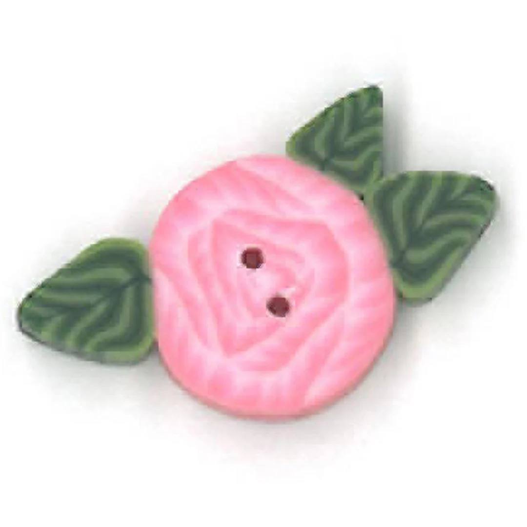 Tiny Pink Rose - Button