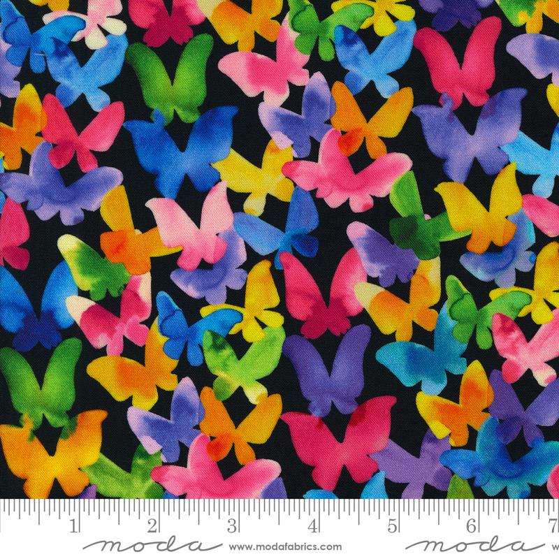 Playgrounds Wings - Ink - Quilt Fabric