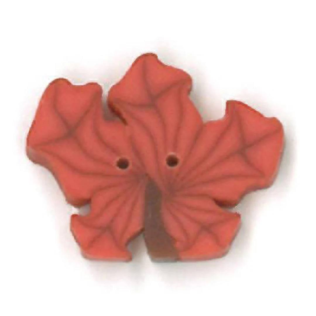 Tiny Orange Maple Leaf - Button