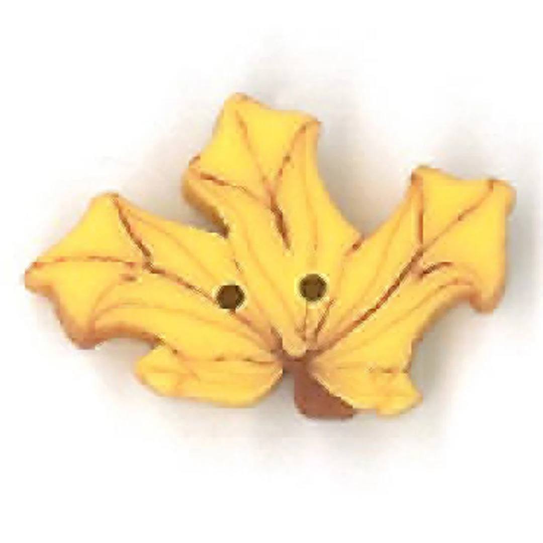 Tiny Yellow Maple Leaf - Button