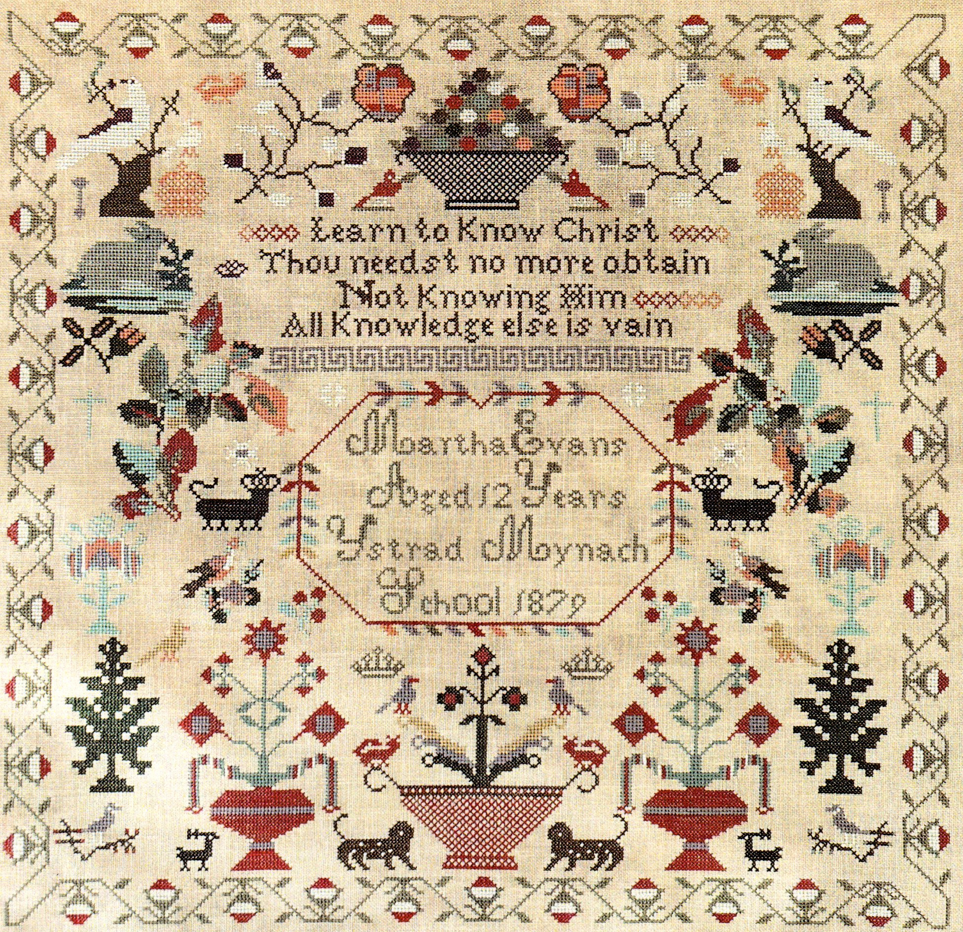 Martha Evans 1879 - Cross Stitch Pattern