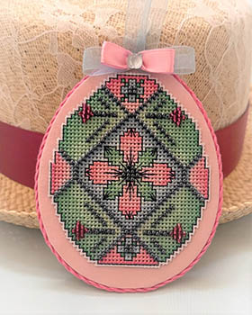 Floral Cameo Egg - Cross Stitch Pattern