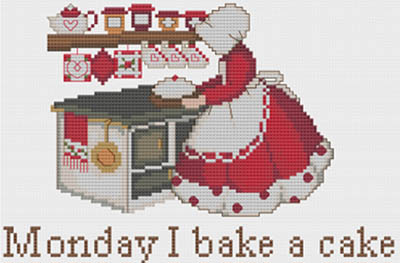 Monday - Cross Stitch Pattern