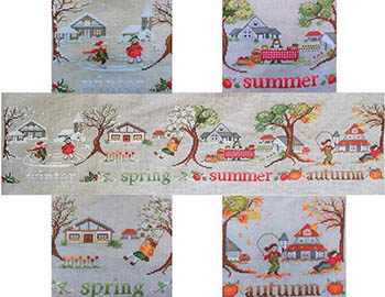 Le Stagioni (Seasons/Saisons) - Cross Stitch Pattern