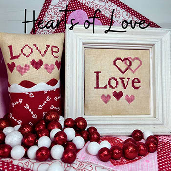 Hearts Of Love - Cross Stitch Pattern