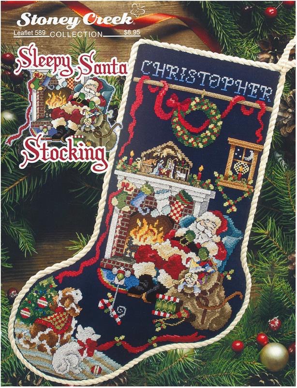 Sleepy Santa Stocking - Cross Stitch Pattern