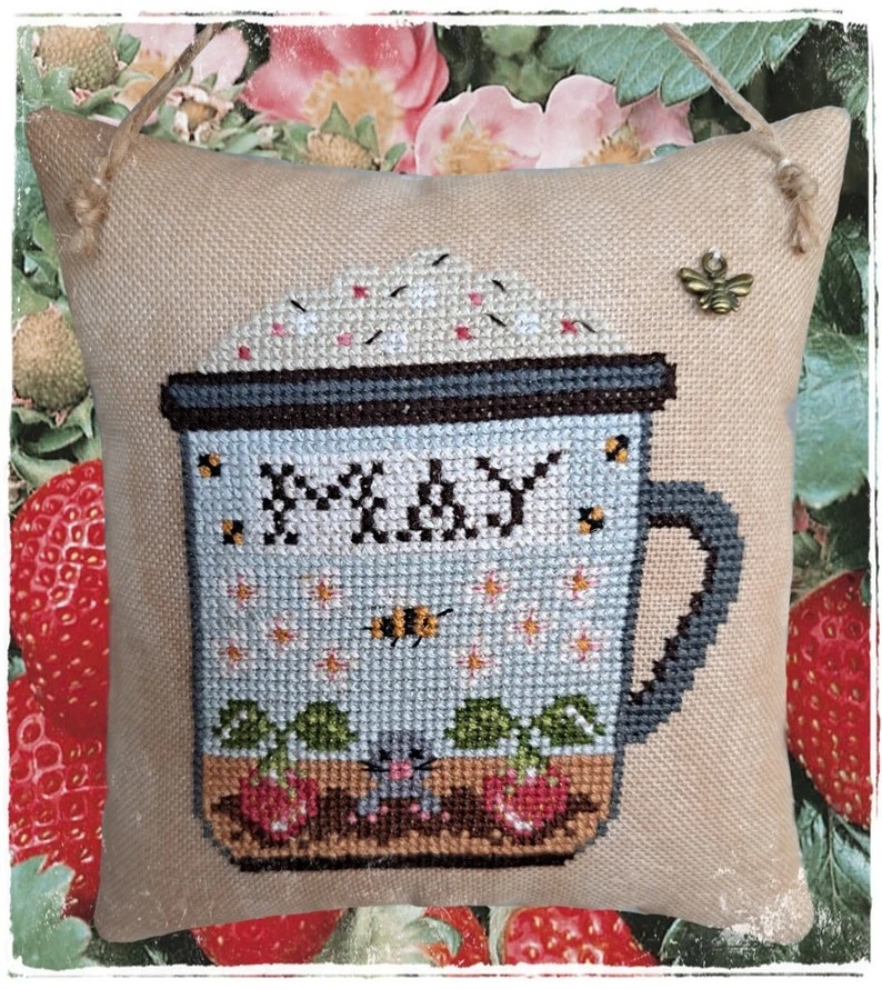 Months In A Mug - May  - Cross Stitch Pattern