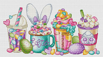 Easter Coffees - Cross Stitch Pattern 