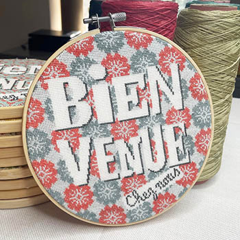 Bienvenue Welcome - Stamp Pattern - Cross Stitch Pattern
