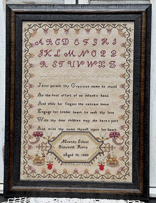 Elizabeth Horry 1830 - Cross Stitch Pattern
