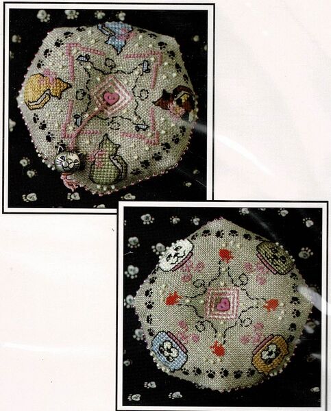 Cat Lovers Biscornu Pincushion - Cross Stitch Pattern
