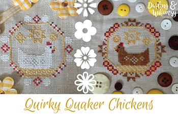 Quirky Quaker Chickens - Cross Stitch Pattern