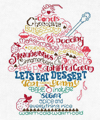 Let's Eat Dessert - Cross Stitch Pattern