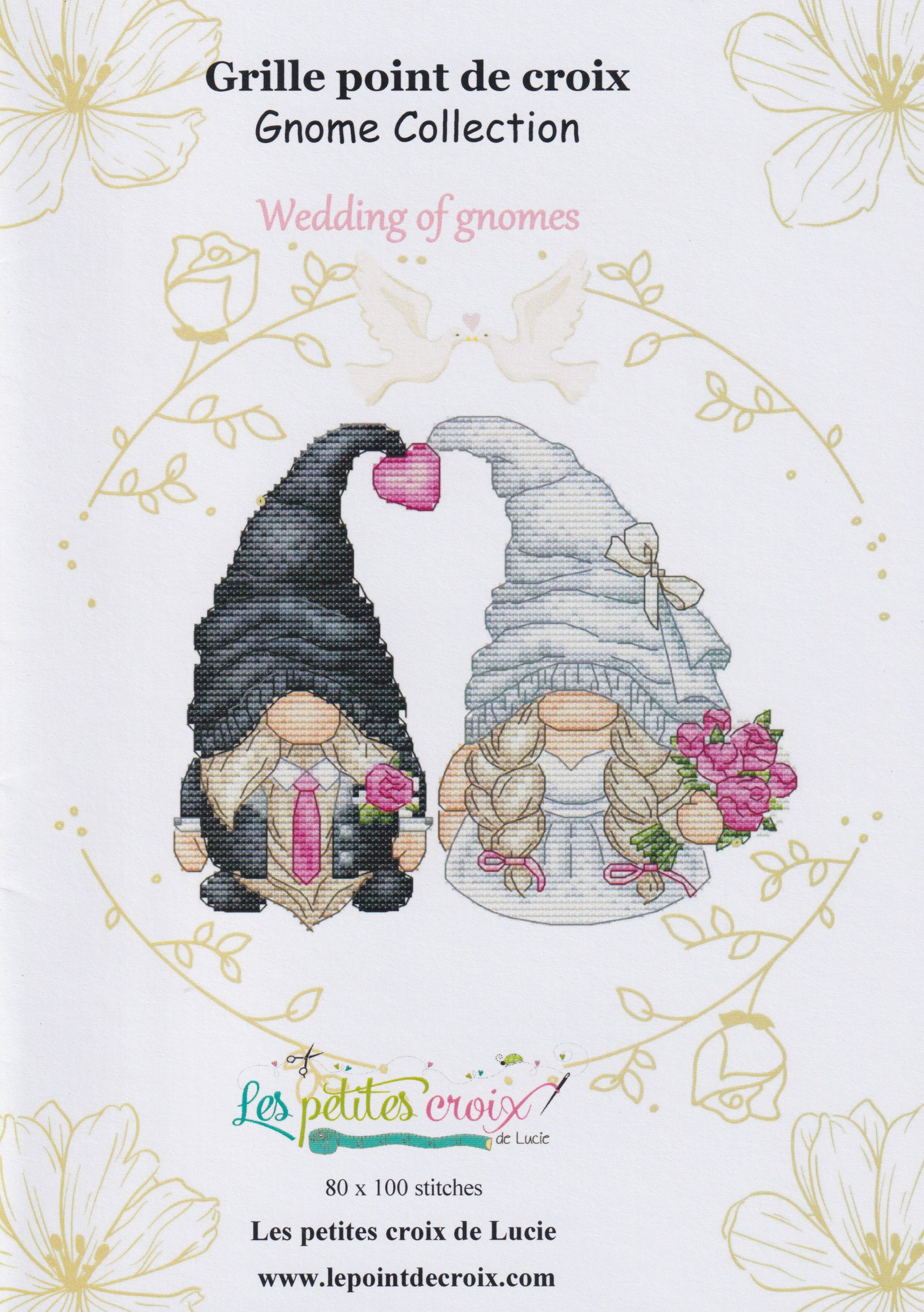 Wedding Of Gnomes  - Cross Stitch Pattern