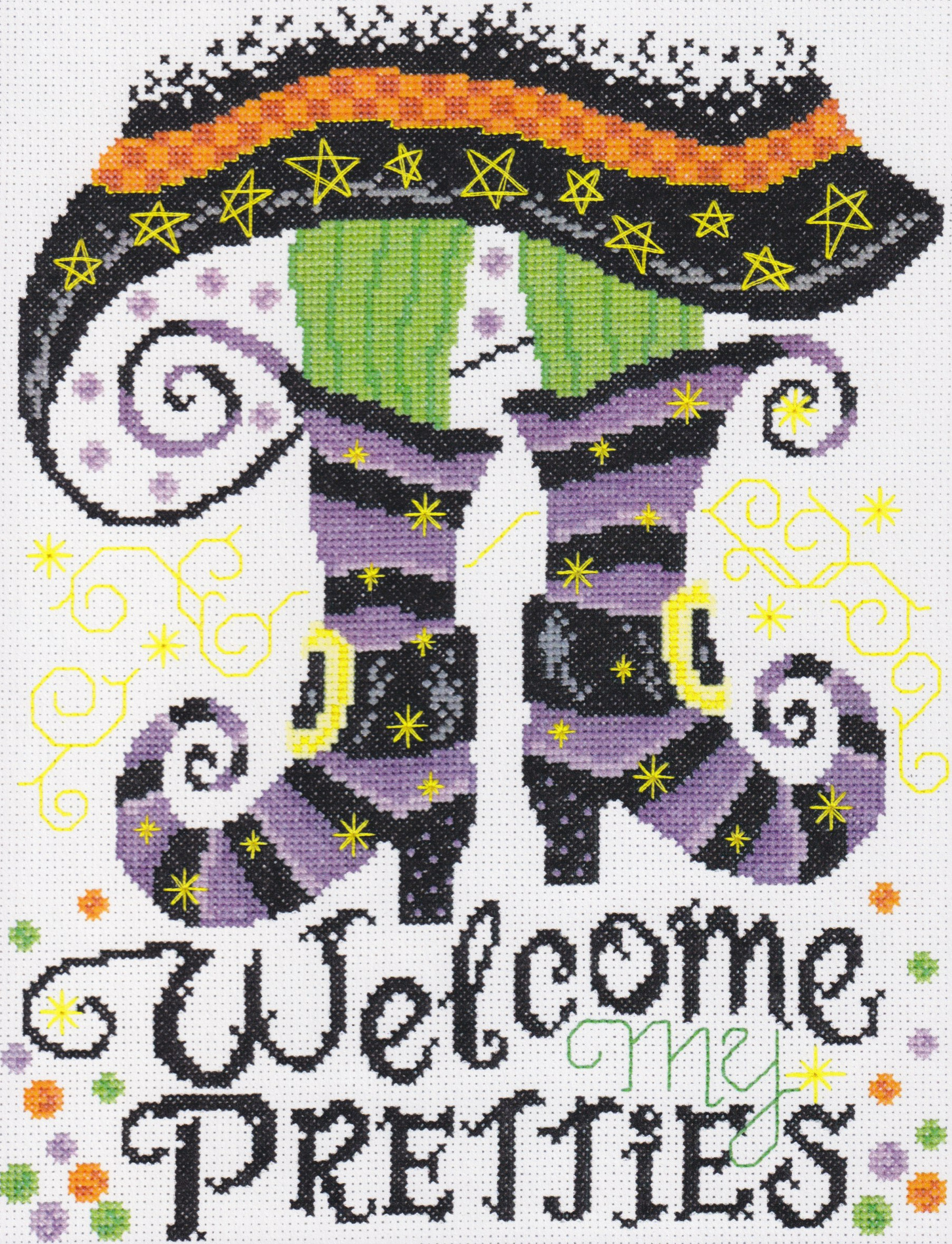 Welcome My Pretties -  Halloween Cross Stitch Pattern