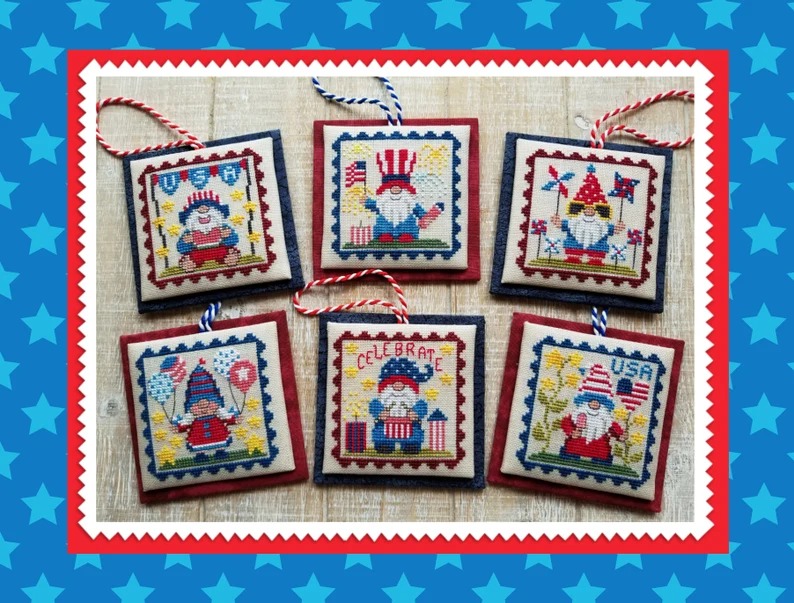 Patriotic Gnome Littles - Cross Stitch Pattern 