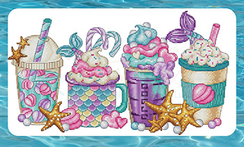 Beach Coffees - Cross Stitch Pattern 