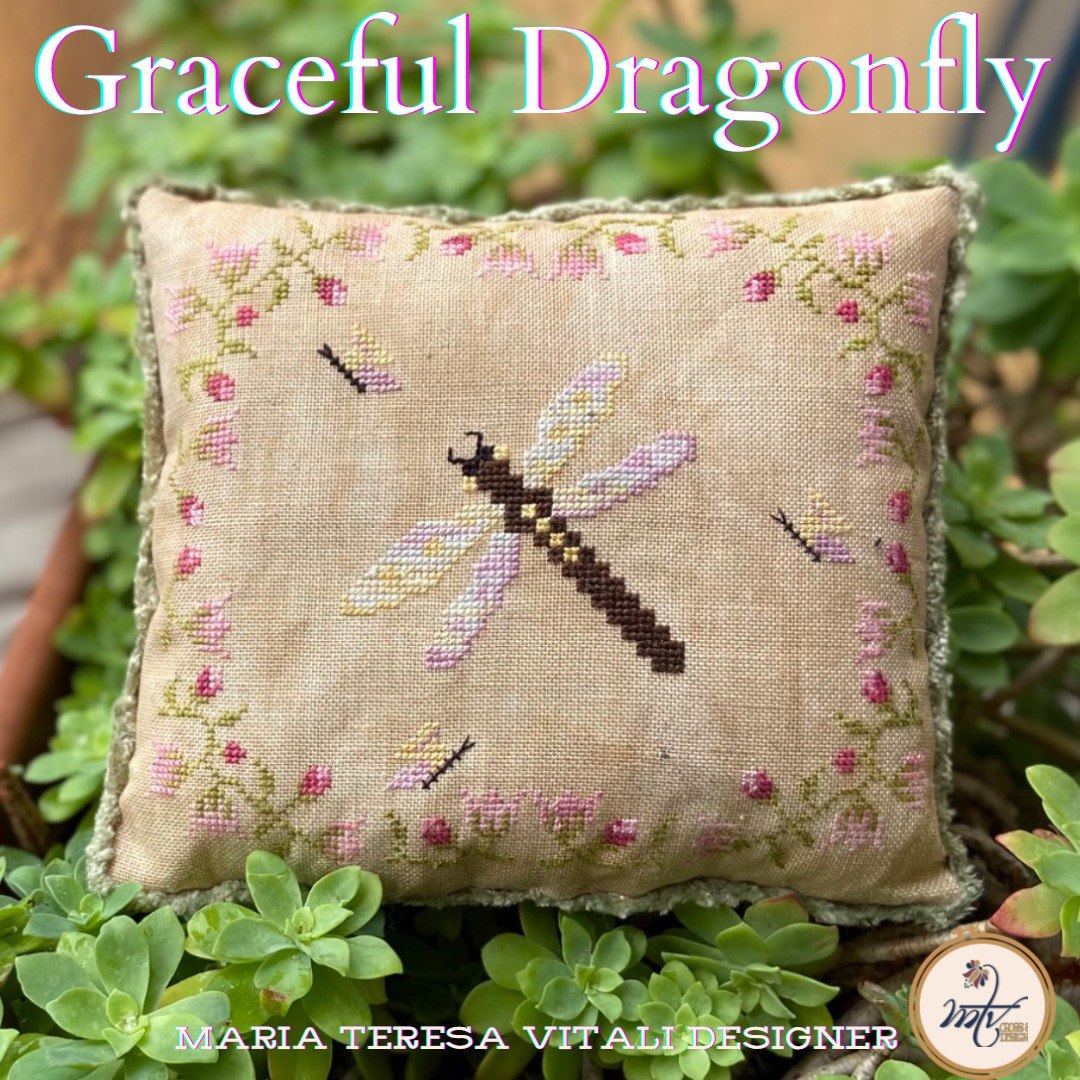 Graceful Dragonfly - Cross Stitch Pattern 