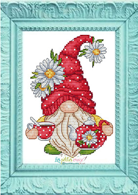 Tea Gnome - Cross Stitch Pattern