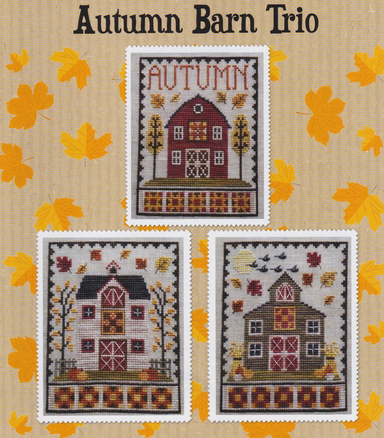 Autumn Barn Trio - Cross Stitch Pattern