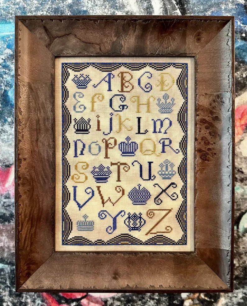 Crowns Of Blue - Cross Stitch Pattern
