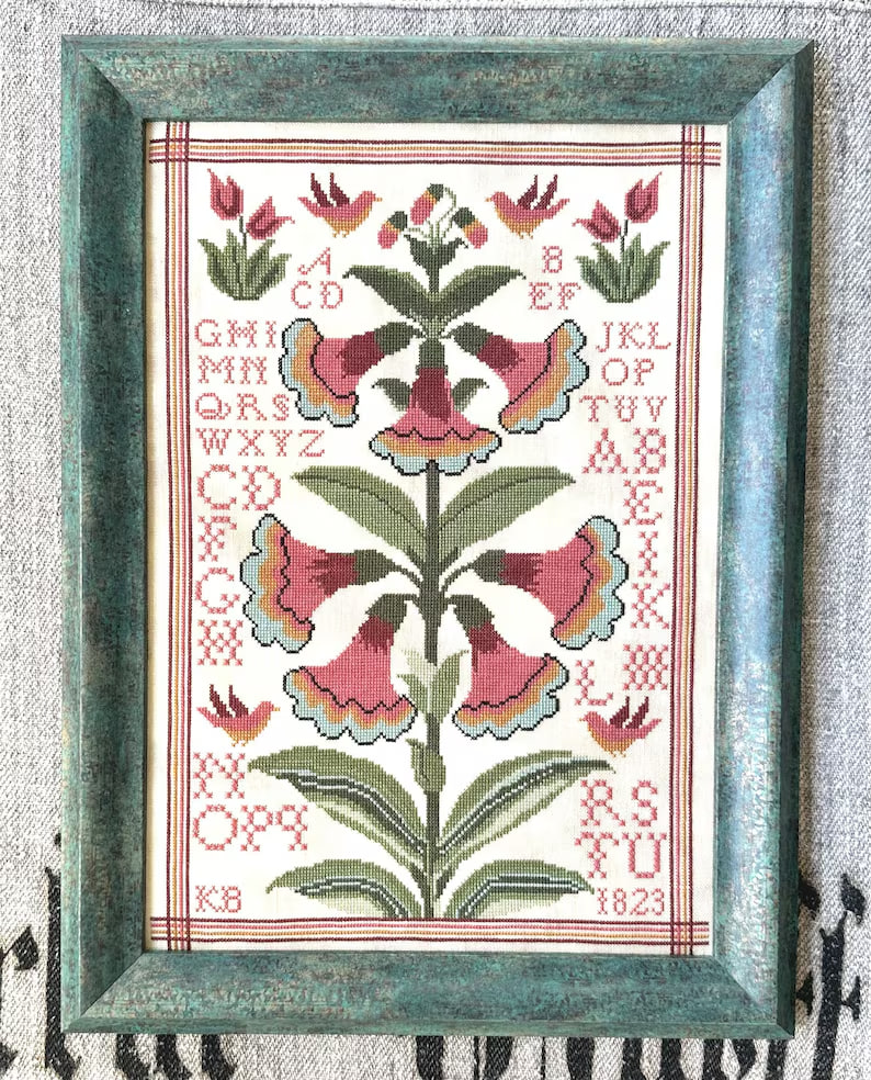 Fraktur Flowers - Cross Stitch Pattern