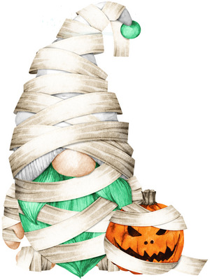 Mummy Gnome Magnet - Halloween Needle Minder