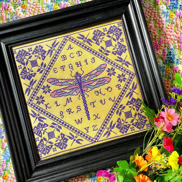 Dragonfly Quaker  - Cross Stitch Pattern