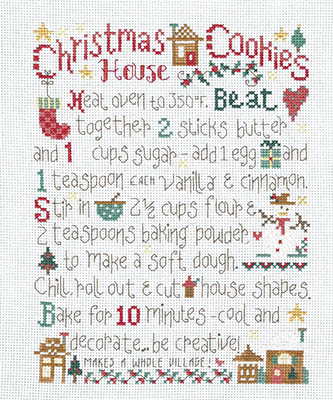 Christmas House Cookies - Cross Stitch Pattern
