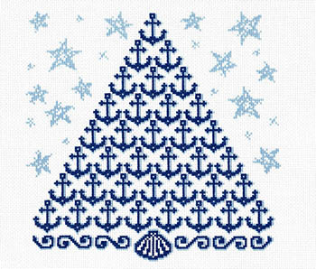 Anchors Holiday Tree - Cross Stitch Pattern