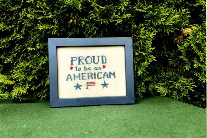 Proud To Be An American - Cross Stitch Pattern