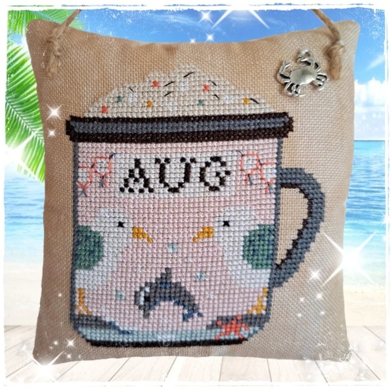 Months In A Mug - August - Cross Stitch Pattern