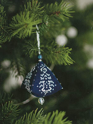 Teardrop Bells 3D Christmas Ornament - Cross Stitch Pattern