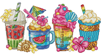 Summer Coffees - Cross Stitch Pattern