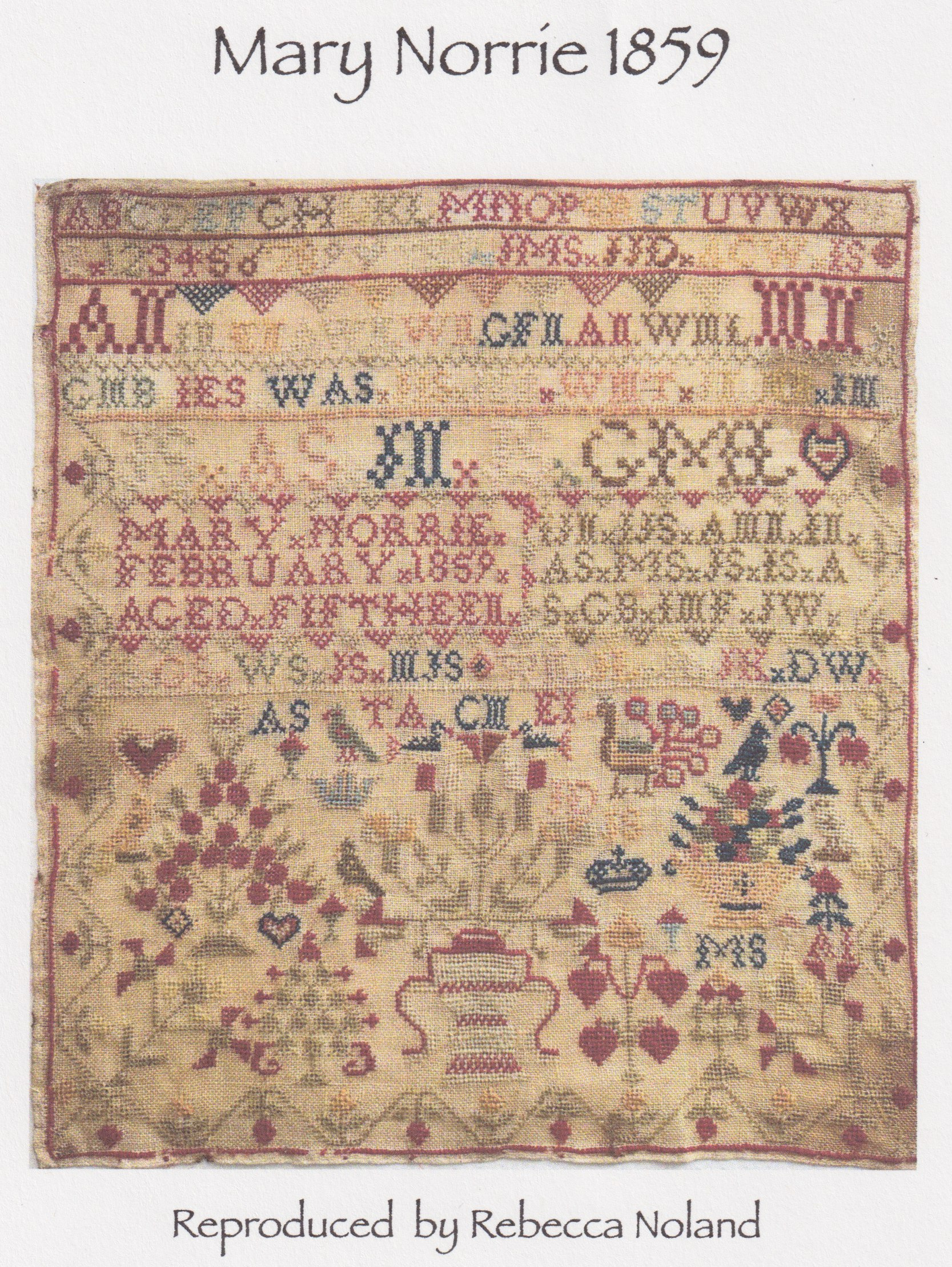 Mary Norrie 1859 - Cross Stitch Pattern
