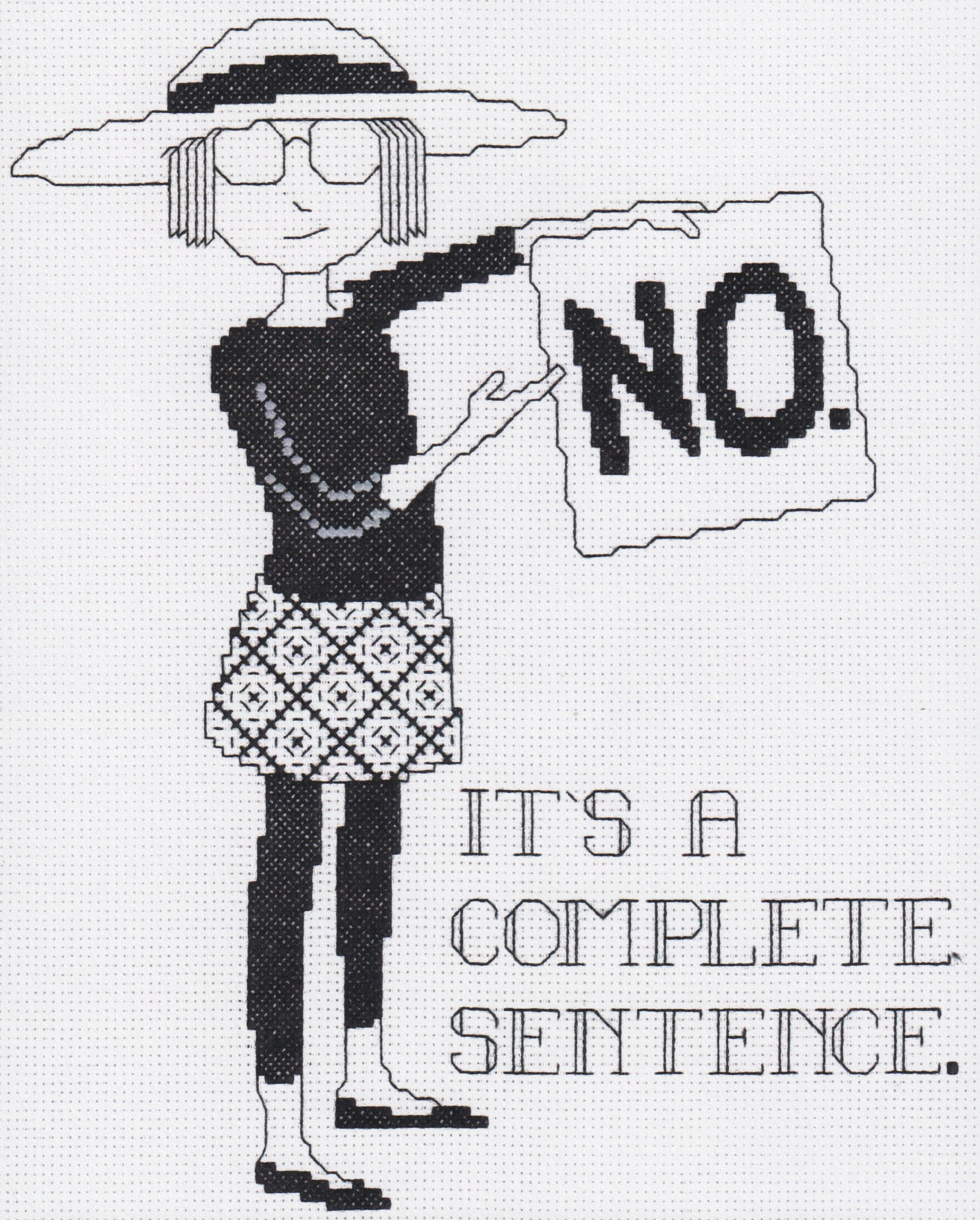 Complete Sentence - Cross Stitch Pattern