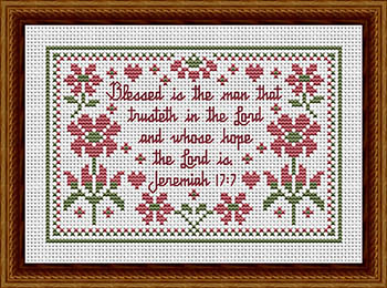 Whose Hope The Lord Is - Christian Cross Stitch Pattern