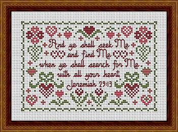With All Your Heart - Cross Stitch Pattern