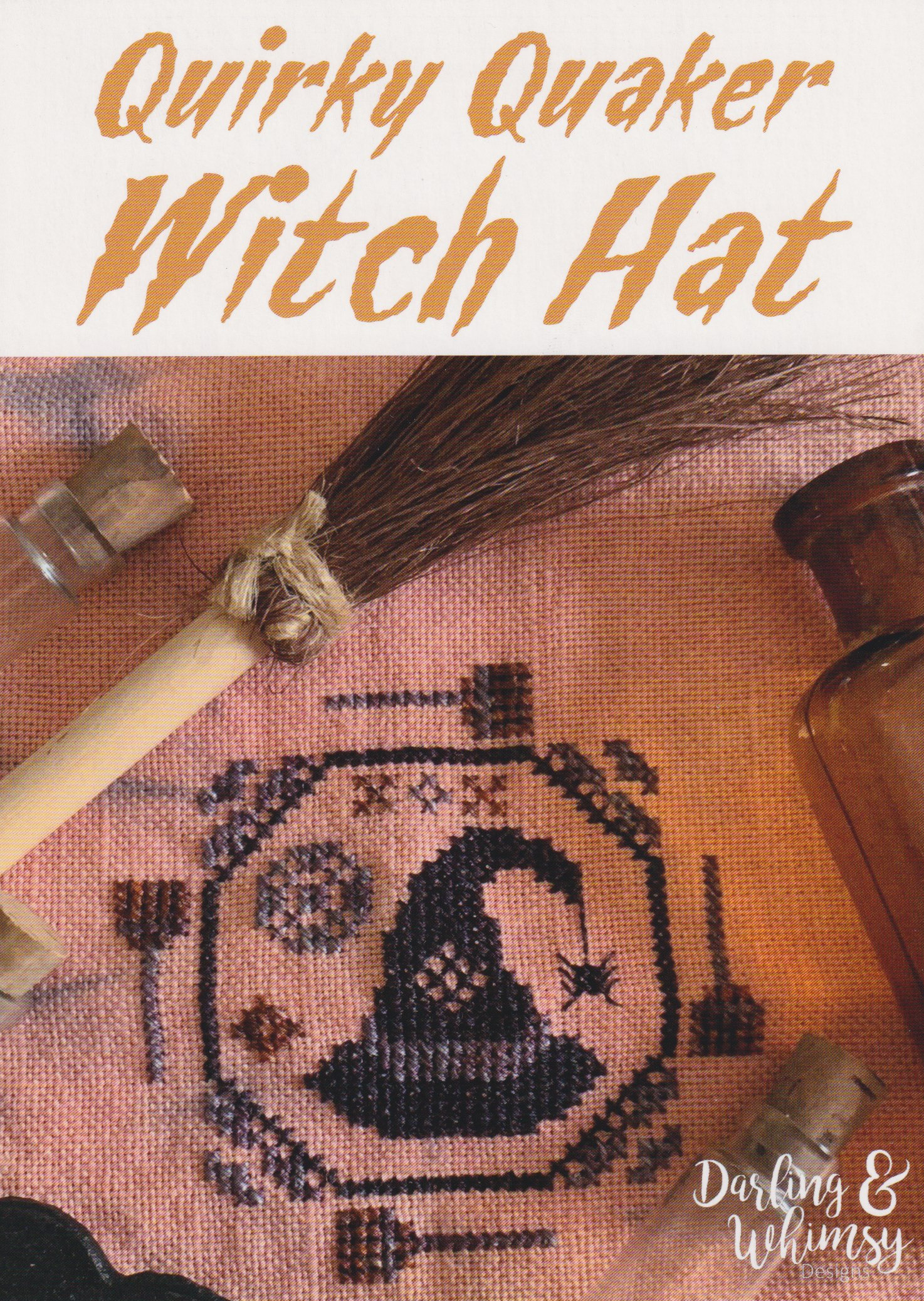 Quirky Quaker Witch Hat - Cross Stitch Pattern