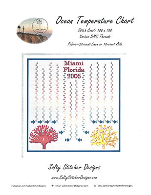 Ocean Temperature Chart - Cross Stitch Pattern