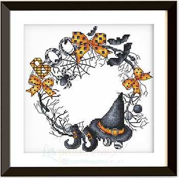 Halloween Wreath - Cross Stitch Pattern