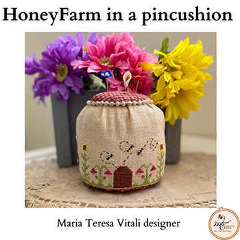 Honey Farm in a Pincushion - Cross Stitch Pattern