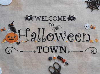 Welcome To Halloween Town - Cross Stitch Pattern