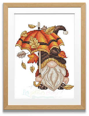 Autumn Gnome Umbrella - Cross Stitch Pattern