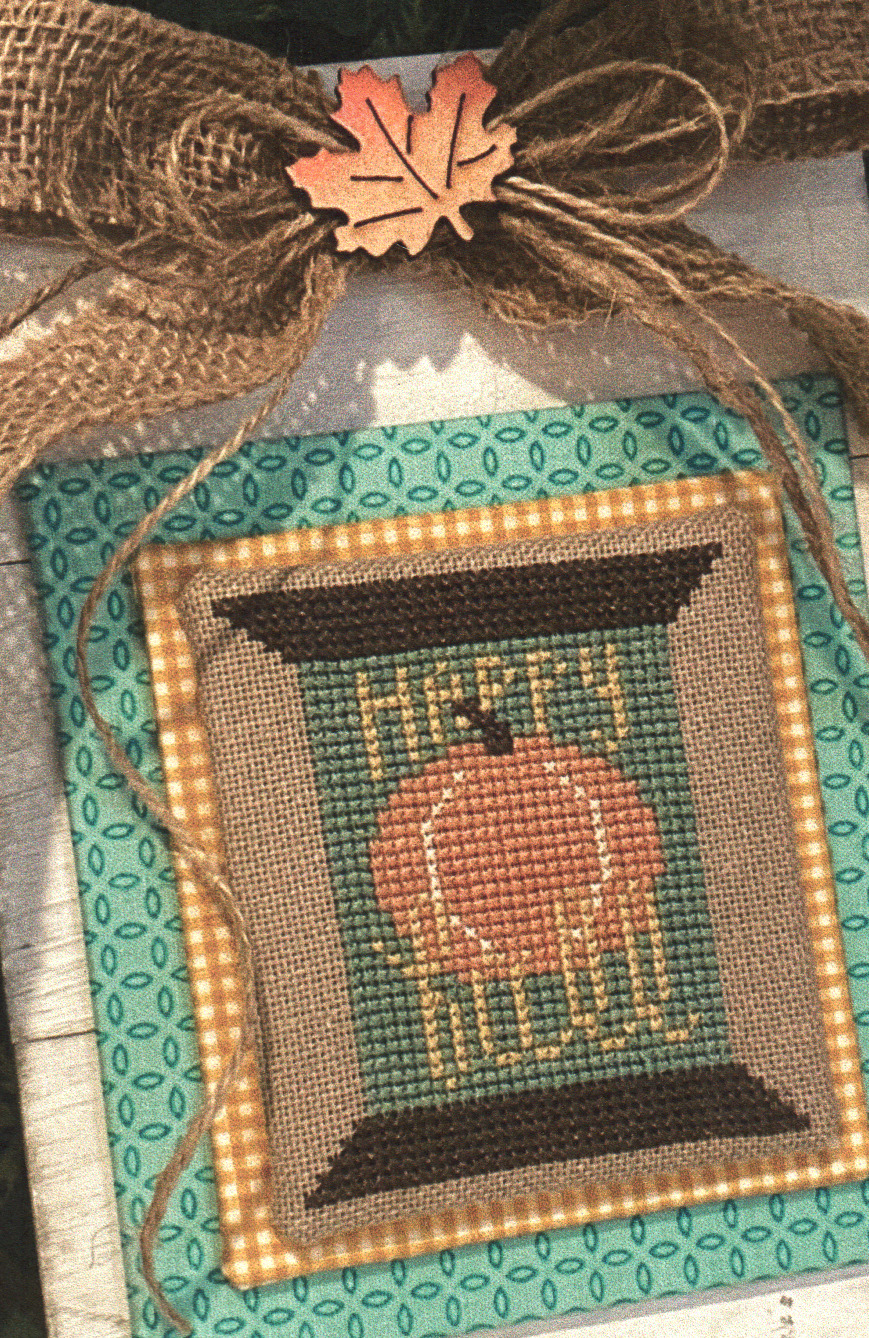 Happy Fall Spool - Cross Stitch Pattern