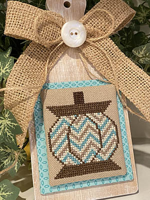Pumpkin Chevron Spool - Cross Stitch Pattern