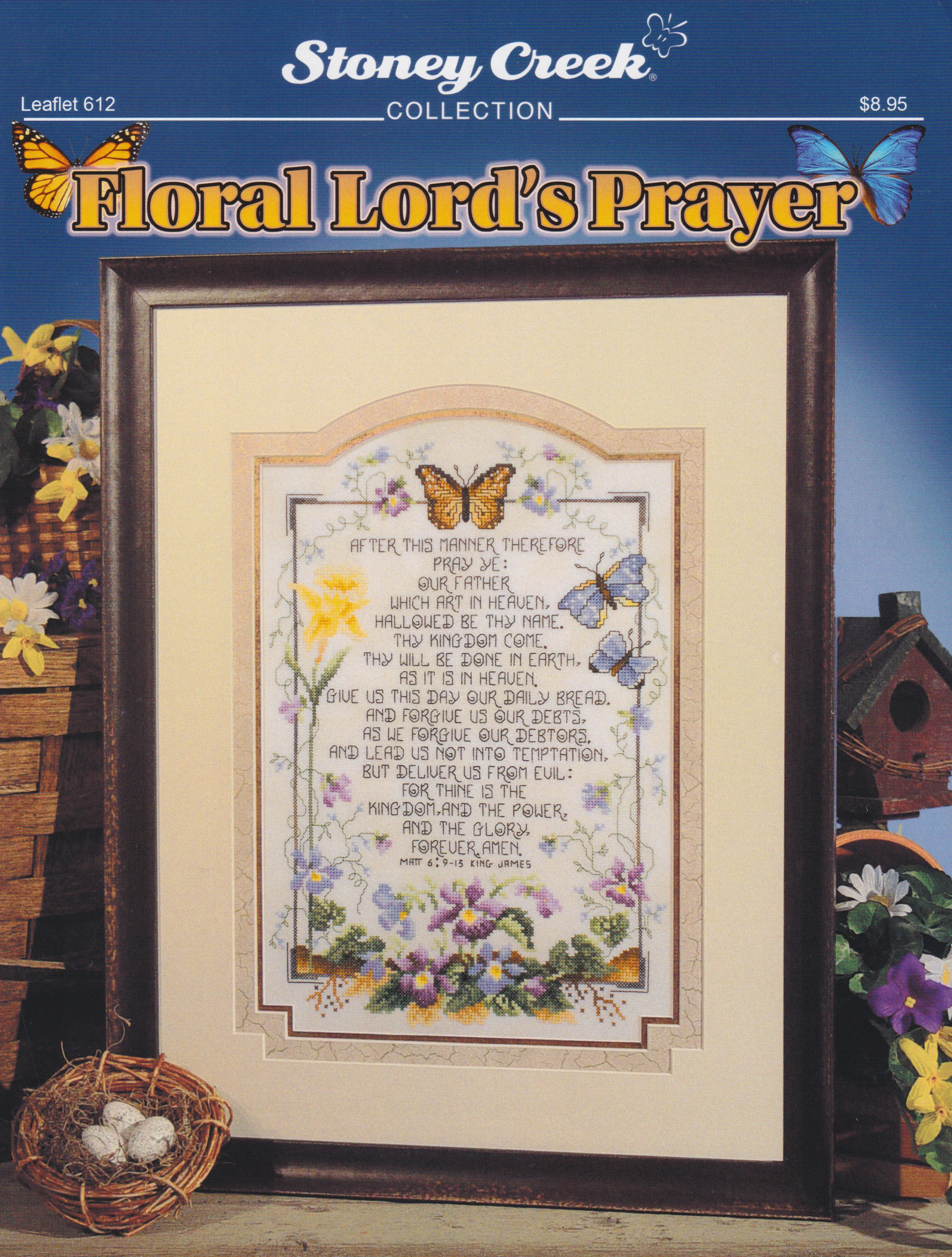 Floral Lord's Prayer - Cross Stitch Pattern